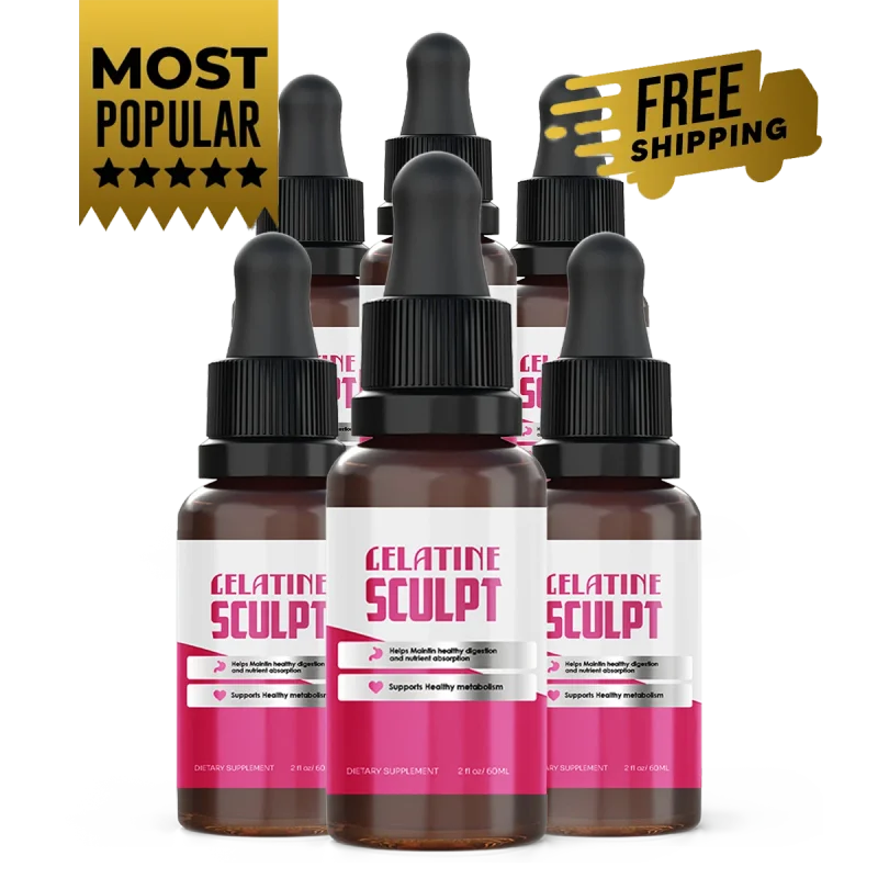 Gelatine Sculpt Natural Weight Management Formula — 6 Bottle / 180 Day Pack